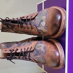 Taft handmade camo leather boots
